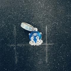 Authentic Pandora Charm Murano Glass Charm Cute Octopus Silver Dangle